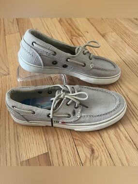 Guy Harvey Women's Gulf Linen Boat Shoe Loafer Slip On Size 8